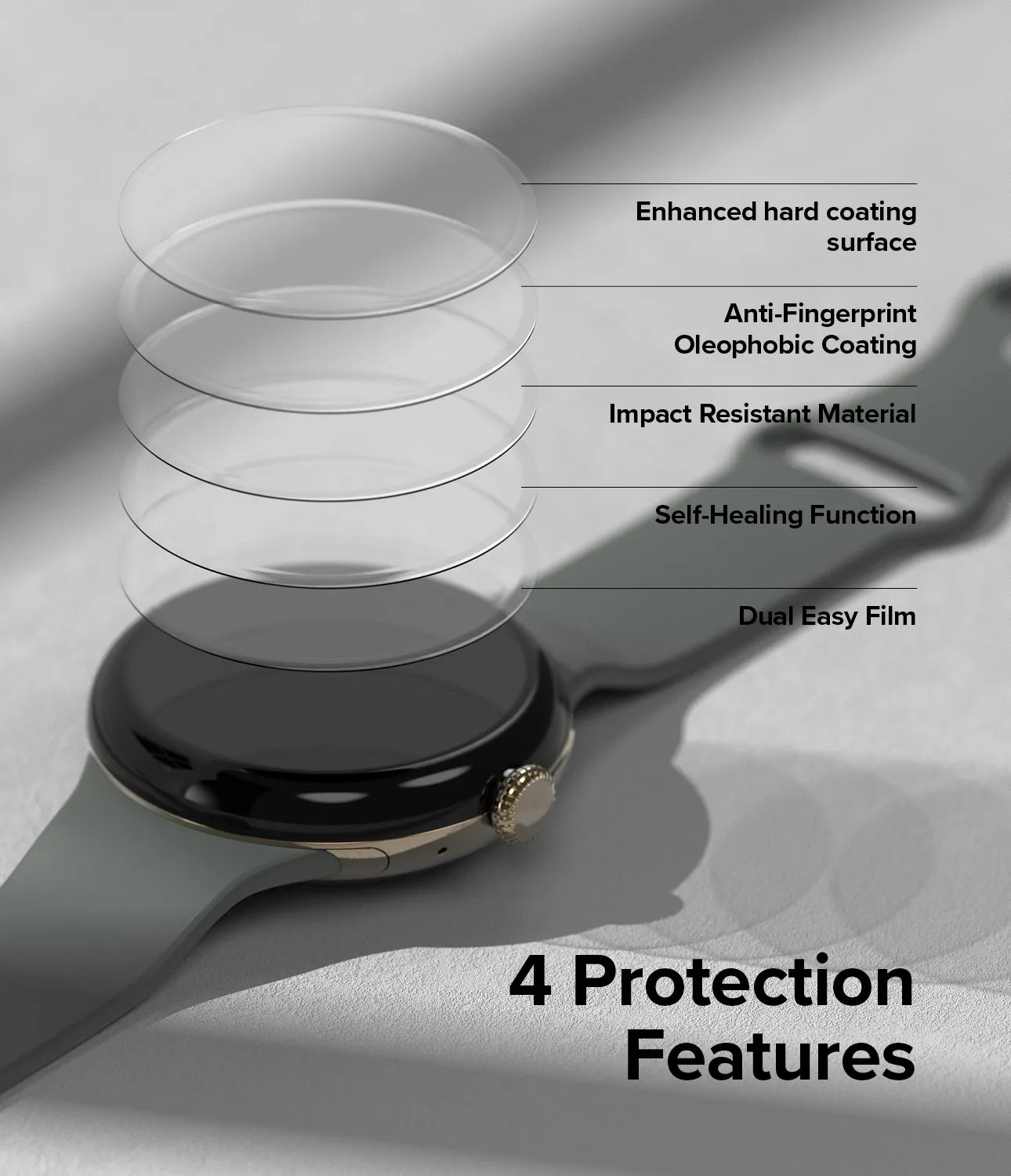 Affordable Luxury Google Pixel Watch 3 41mm Screen Protector | Dual Easy Film (3P)  Last Chance!