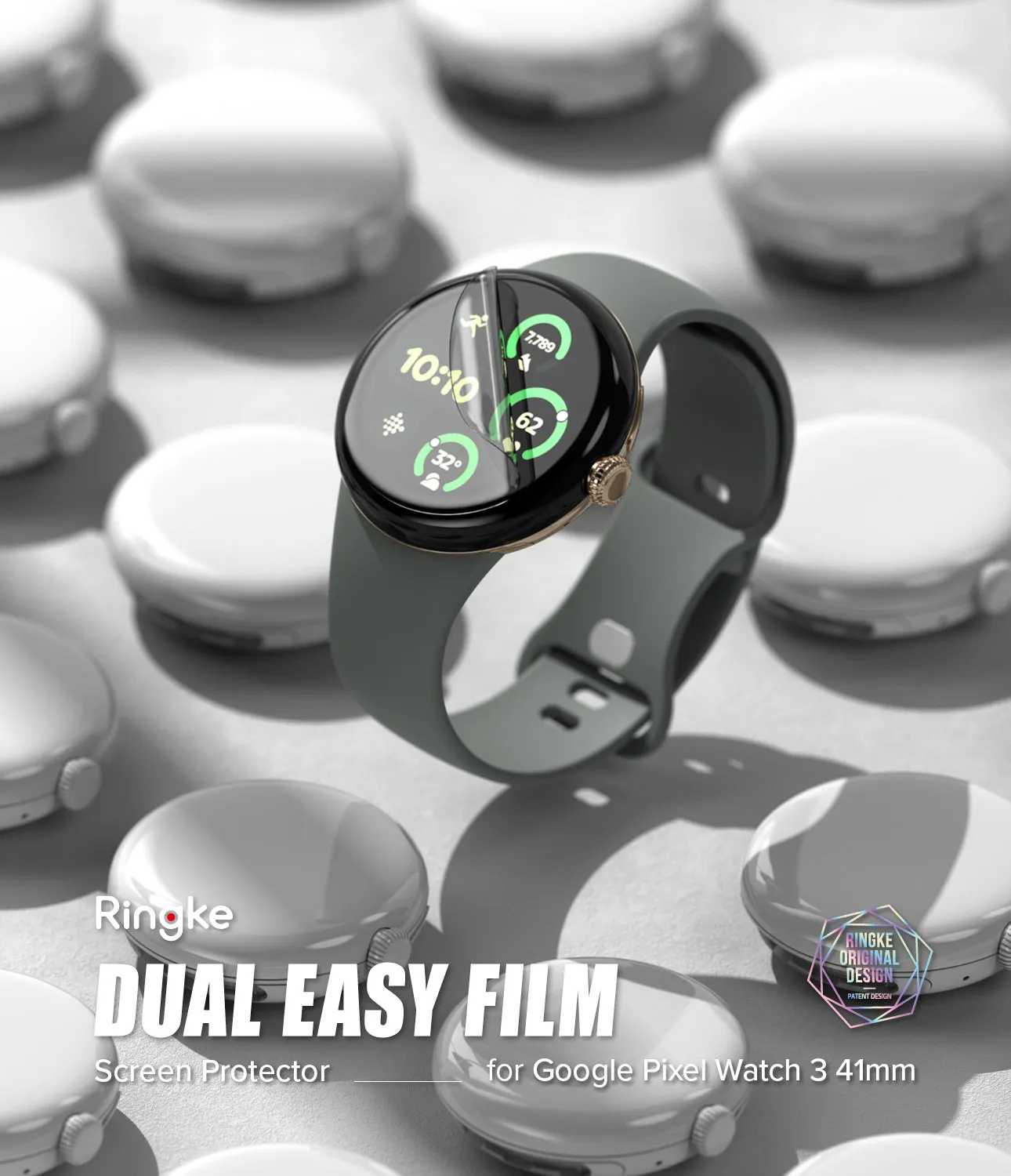 Affordable Luxury Google Pixel Watch 3 41mm Screen Protector | Dual Easy Film (3P)  Last Chance!