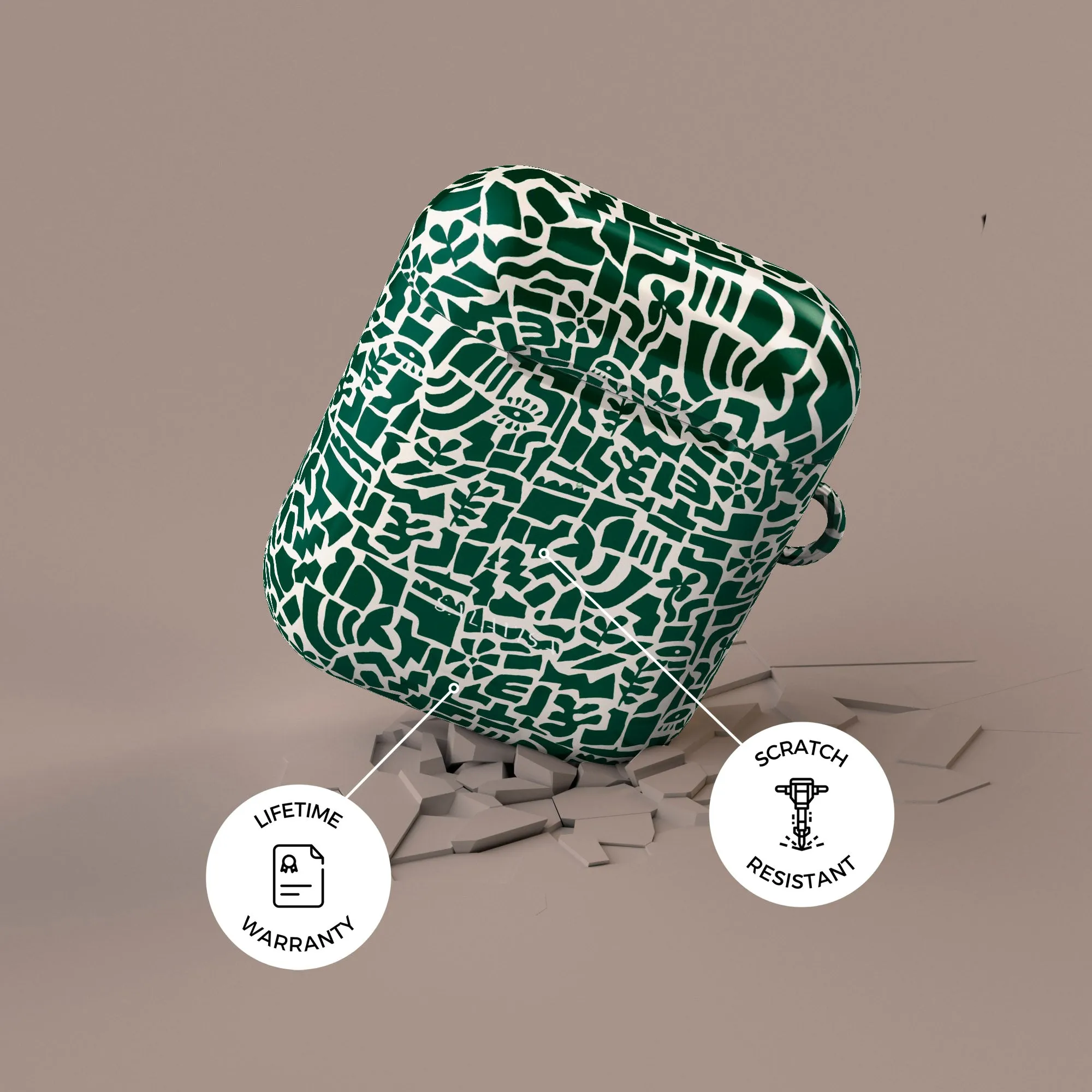 Affordable Luxury Green Maze AirPods Case  Last Chance!