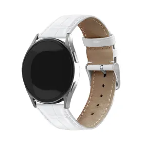 Affordable Luxury Huawei Watch 3 (Pro) Leather Strap Crocodile Grain (White)  Going Fast!