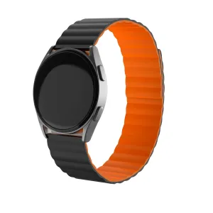 Affordable Luxury Huawei Watch 3 (Pro) Magnetic Silicone Strap (Black/Orange)  Limited Stock!