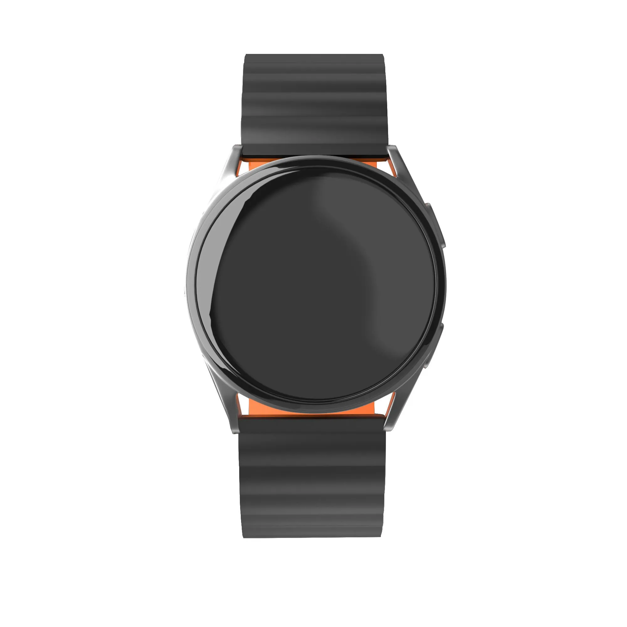 Affordable Luxury Huawei Watch 3 (Pro) Magnetic Silicone Strap (Black/Orange)  Limited Stock!