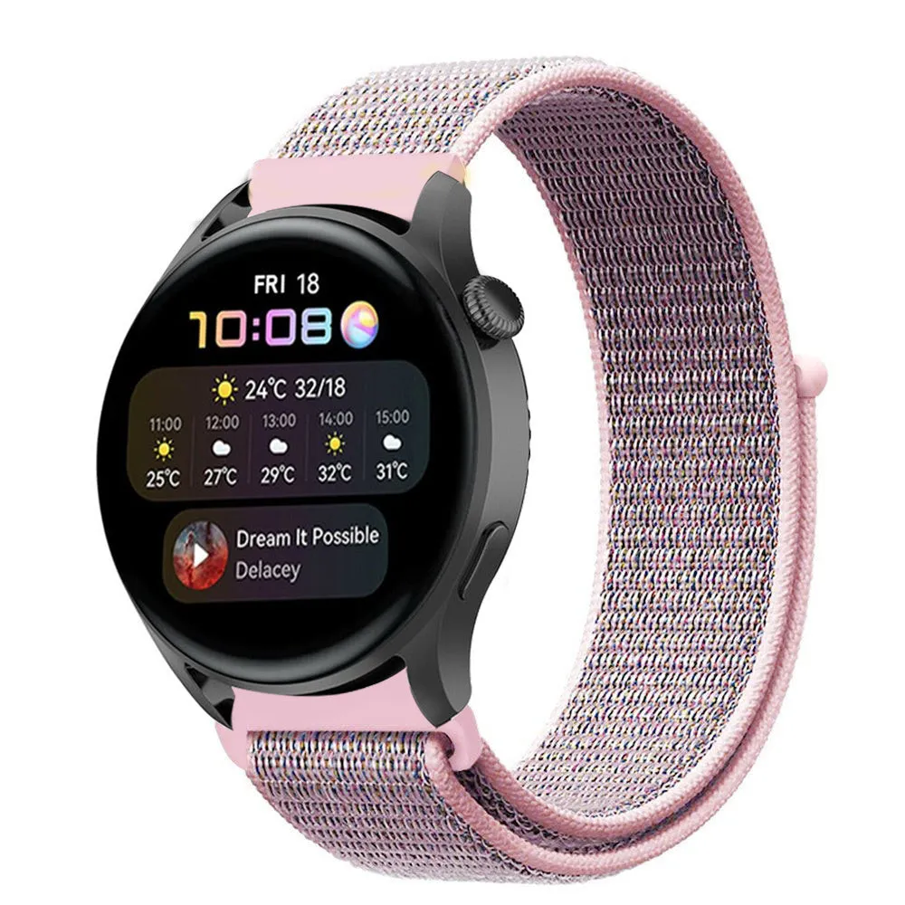 Affordable Luxury Huawei Watch 3 (Pro) Nylon Strap (Grey/Pink)  Dont Miss Out!
