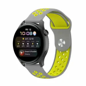 Affordable Luxury Huawei Watch 3 (Pro) Sport Strap (Grey/Yellow)  Today Only!