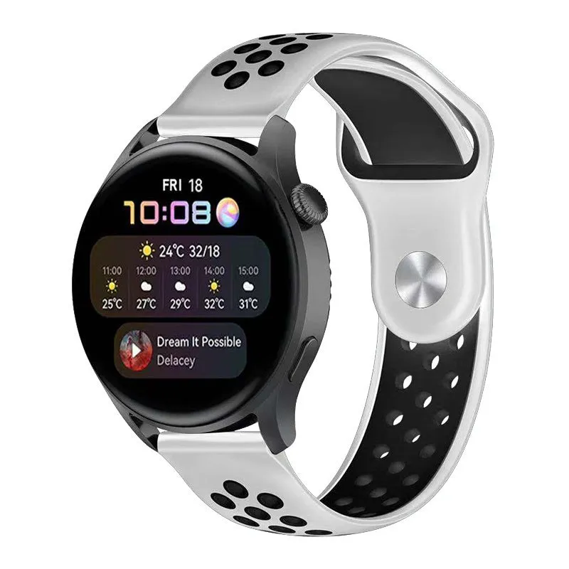 Affordable Luxury Huawei Watch 3 (Pro) Sport Strap (White/Black)  Dont Miss Out!