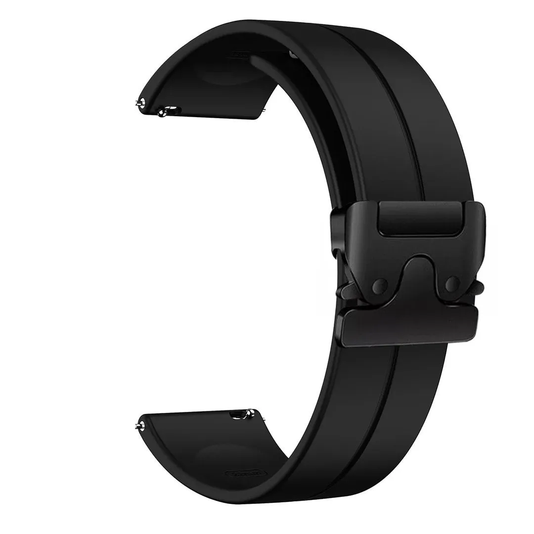 Affordable Luxury Huawei Watch 4 (Pro) Silicone Strap with P-Buckle (Black)  Today Only!