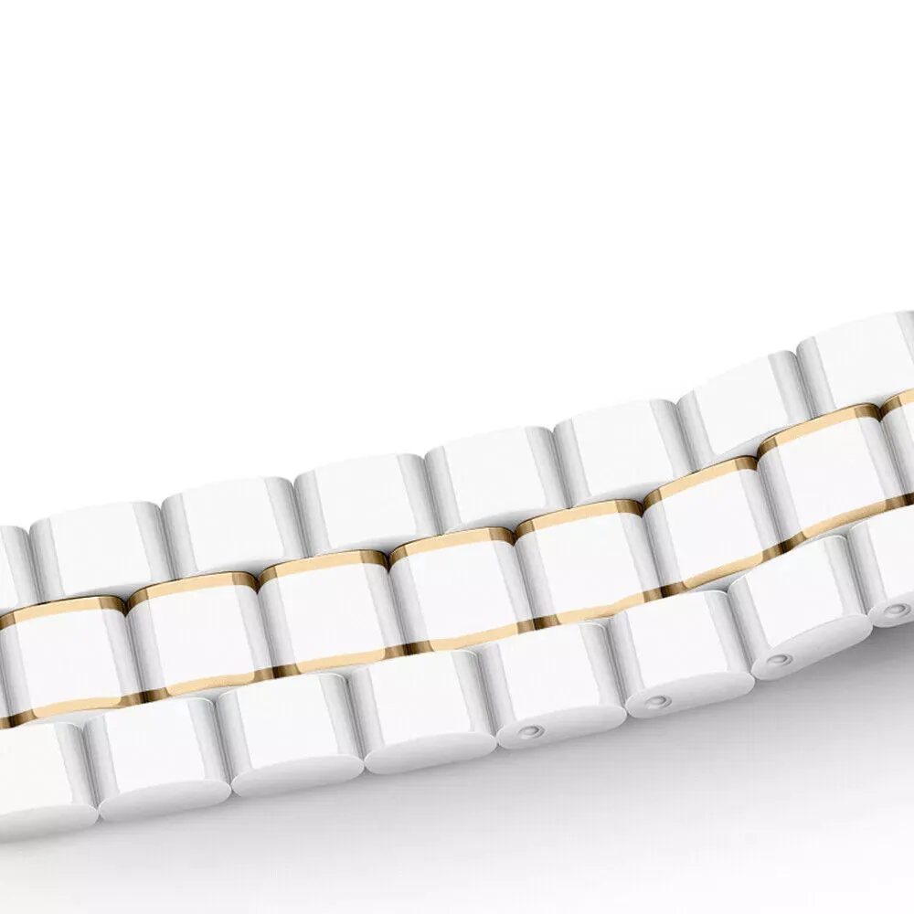 Affordable Luxury Huawei Watch 5 - 42mm Ceramic Strap (White/Gold)  Almost Sold Out!