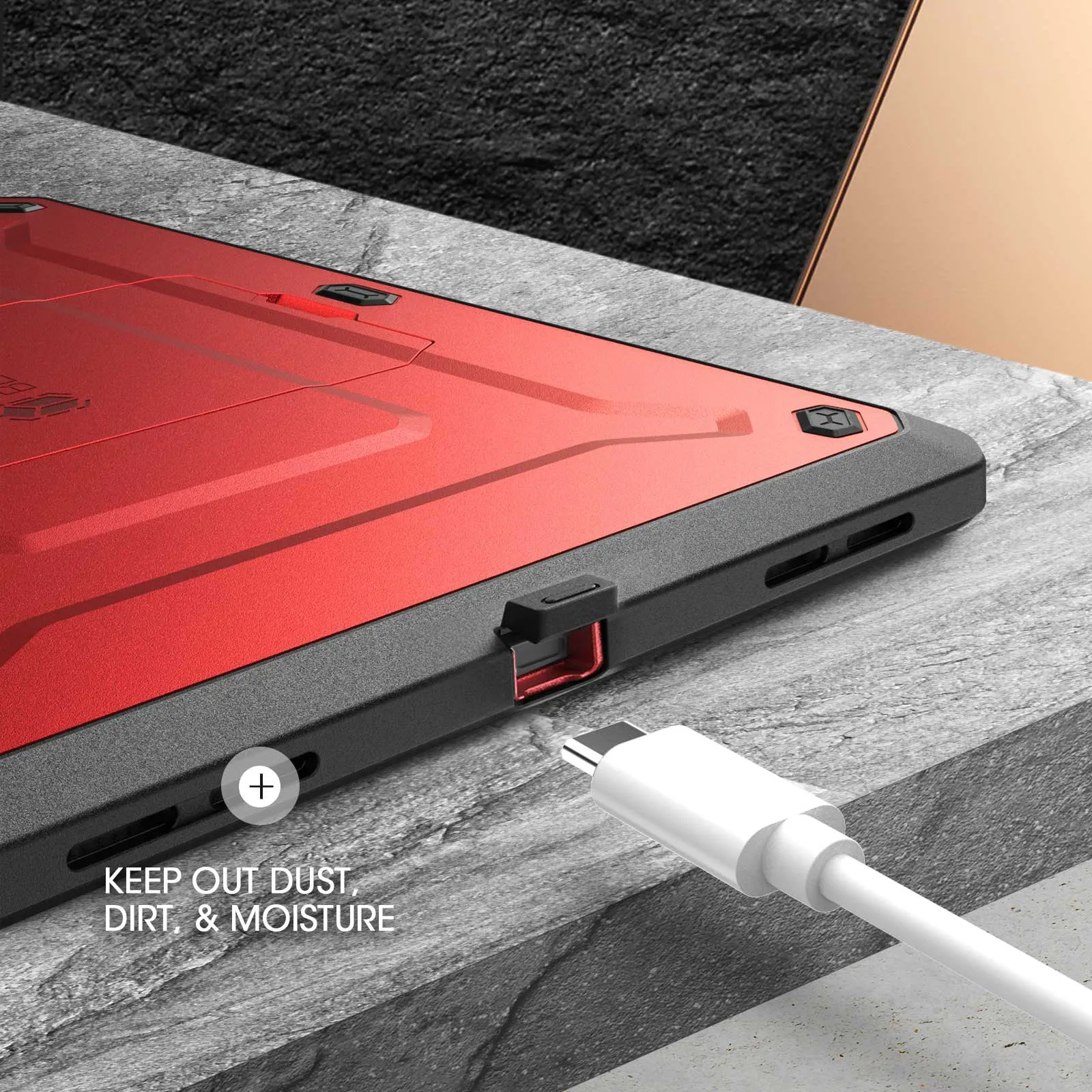 Affordable Luxury iPad Pro 12.9 Inch (2020) Unicorn Beetle Pro Rugged Case-Metallic Red  Limited Release!