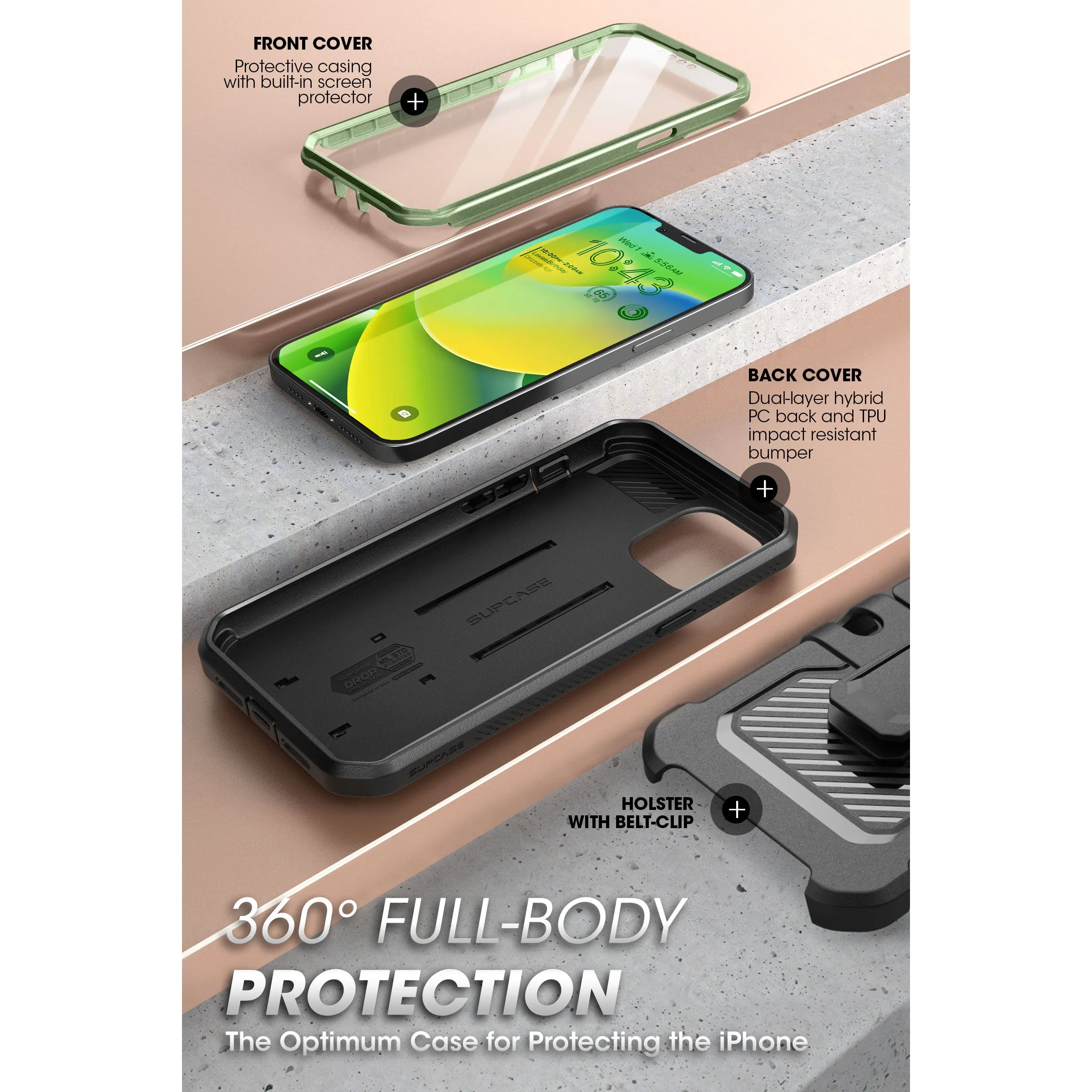 Affordable Luxury iPhone 14 6.1 inch Unicorn Beetle PRO Rugged Case-Dark Green  Dont Miss Out!