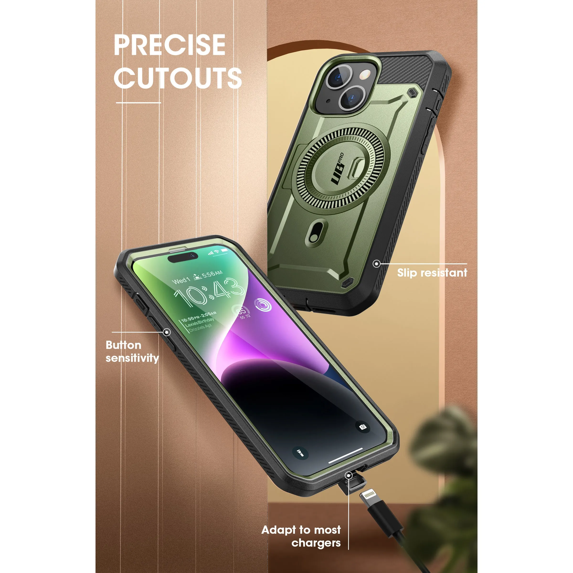 Affordable Luxury iPhone 15 6.1 inch Unicorn Beetle PRO MAG Rugged Case-Dark Green  Dont Miss Out!
