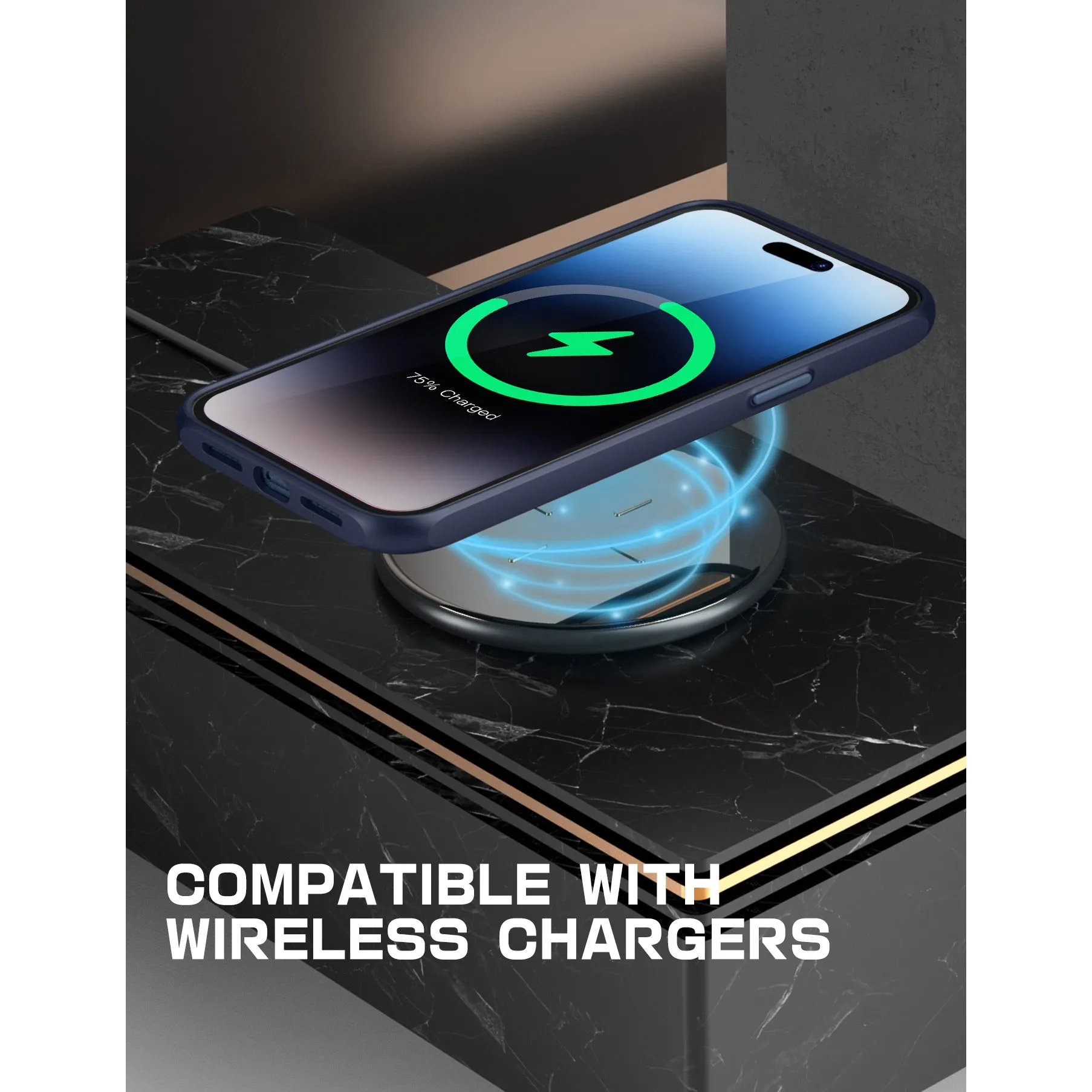 Affordable Luxury iPhone 15 Pro 6.1 inch Unicorn Beetle MAG Slim Clear MagSafe Case-Blue  Limited Stock!