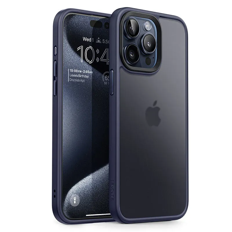 Affordable Luxury iPhone 15 Pro Max 6.7 inch Unicorn Beetle Style Slim Clear Case-Blue  Ends Soon!