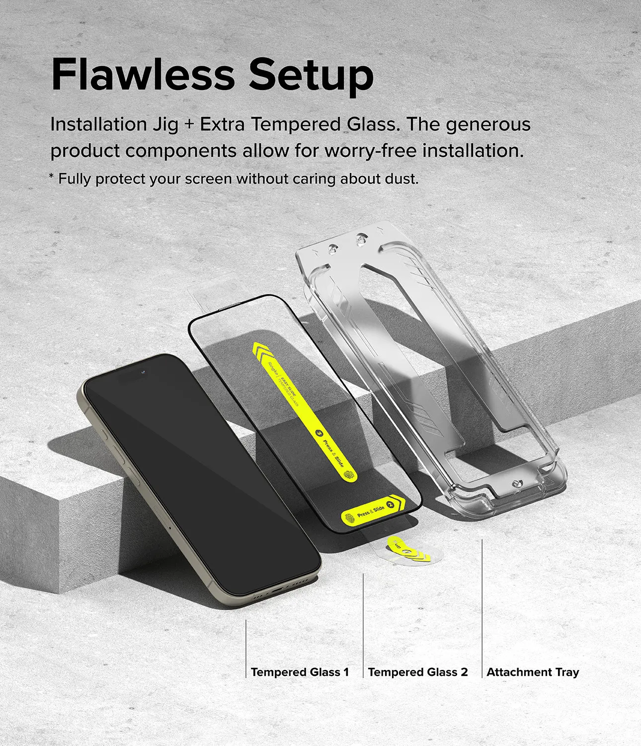 Affordable Luxury iPhone 15 Pro Max Screen Protector | Easy Slide Tempered Glass  Last Chance!
