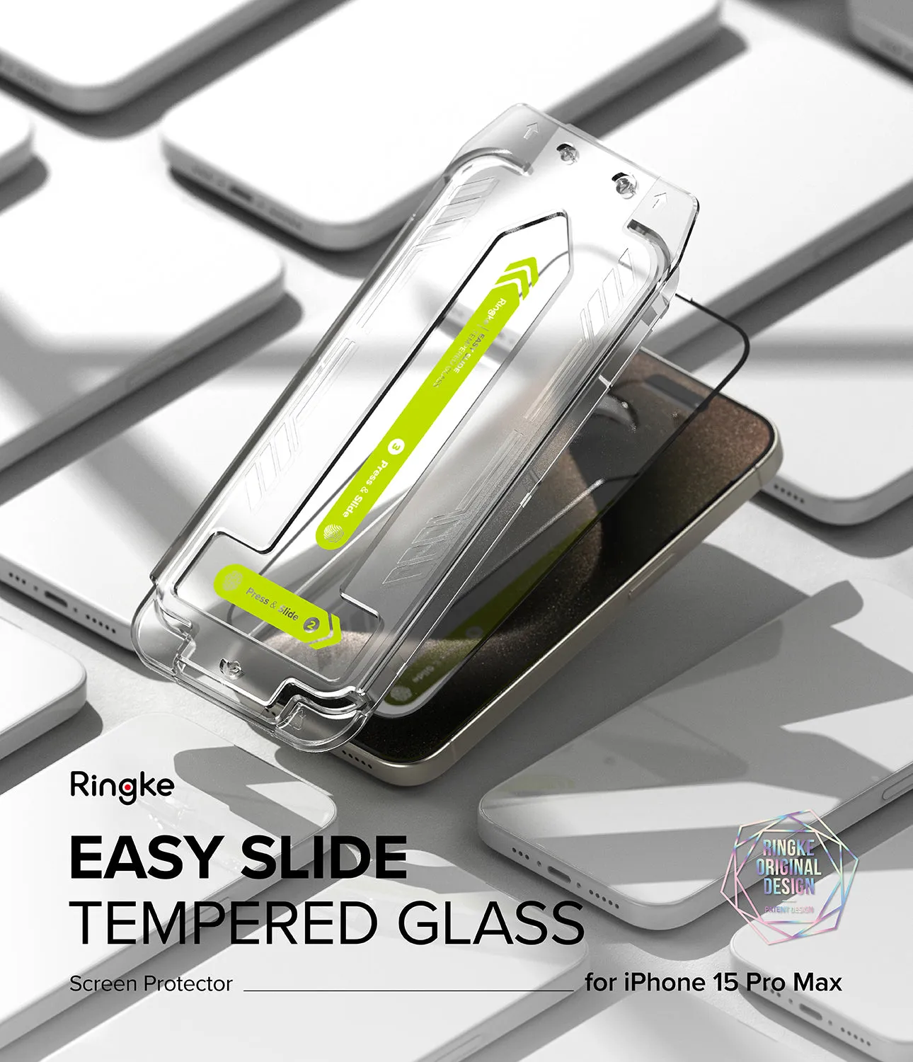 Affordable Luxury iPhone 15 Pro Max Screen Protector | Easy Slide Tempered Glass  Last Chance!