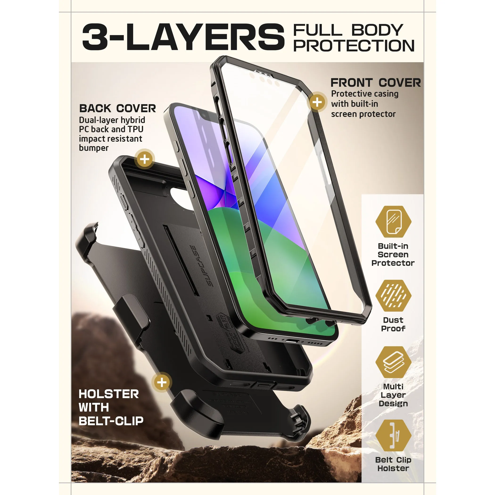 Affordable Luxury iPhone 16e  Unicorn Beetle Pro Rugged Case-Black  Limited Release!