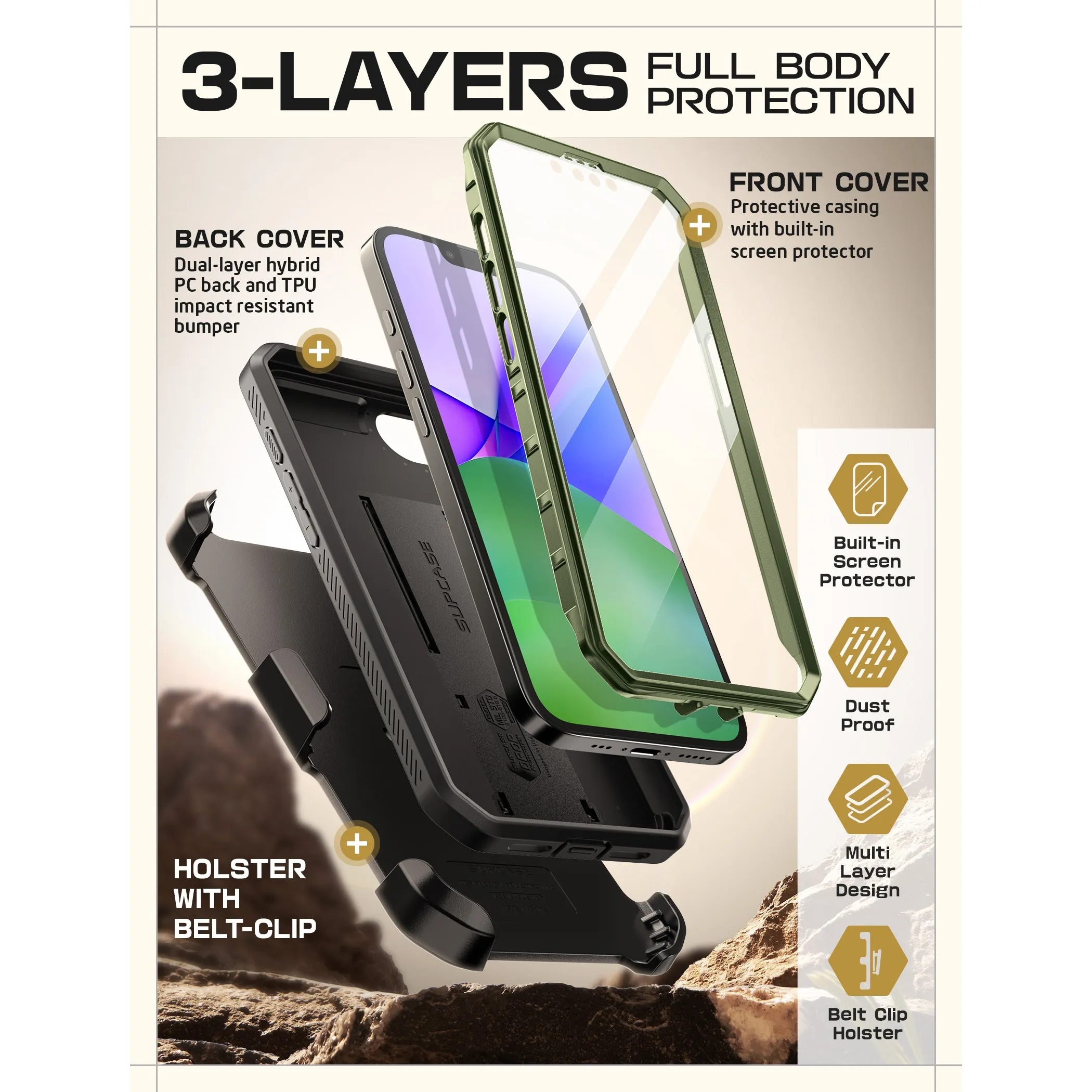 Affordable Luxury iPhone 16e  Unicorn Beetle Pro Rugged Case-Dark Green  Last Chance!