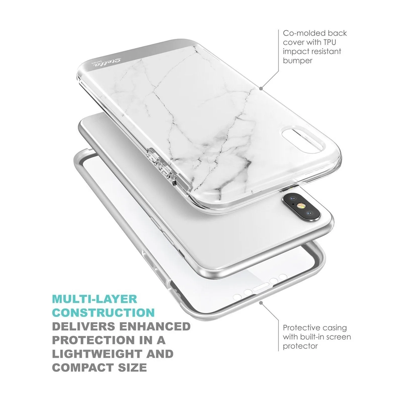 Affordable Luxury iPhone XS Max Unicorn Beetle Stella Stylish Full-Body Case-Marble  Ends Soon!