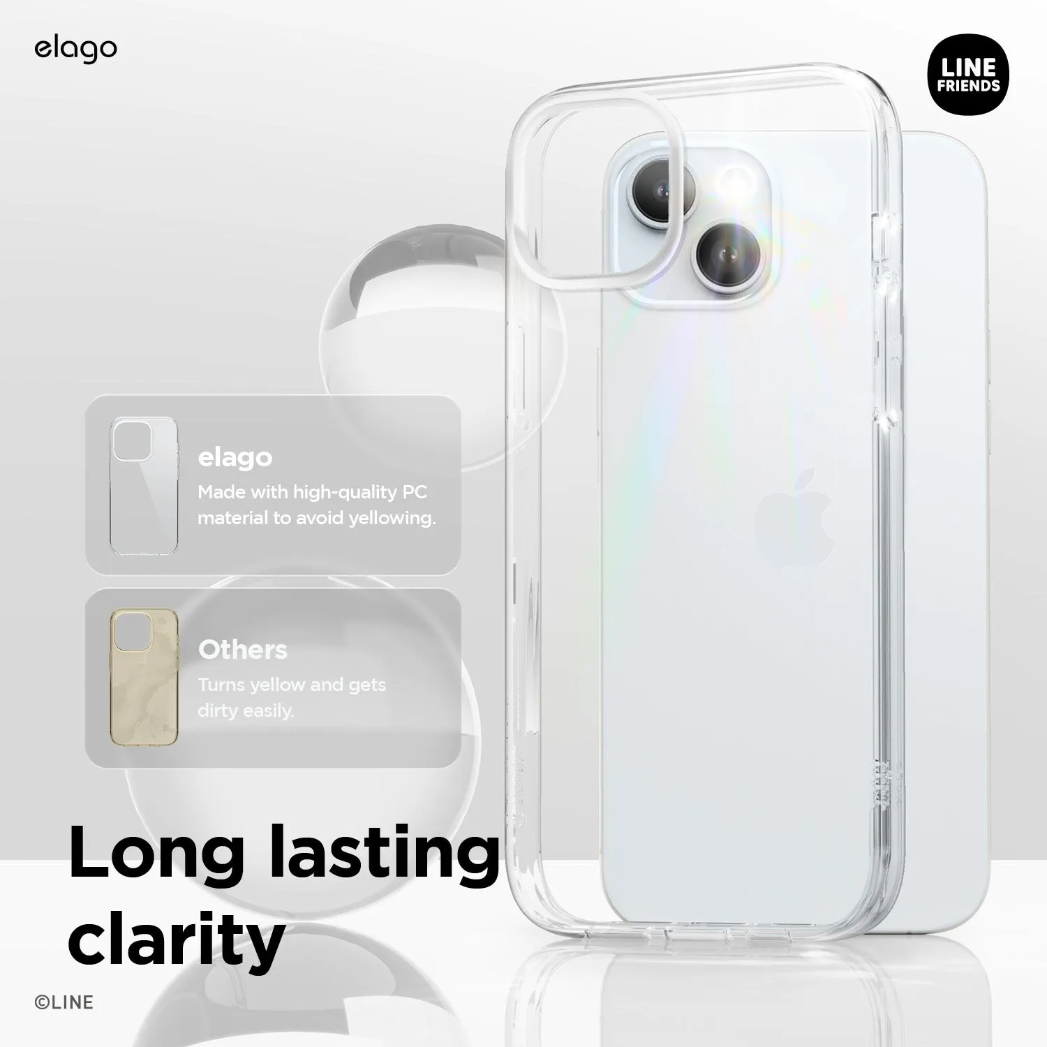 Affordable Luxury LINE FRIENDS | elago B&F Fruit Shop Hybrid Case for iPhone 15  Limited Availability!