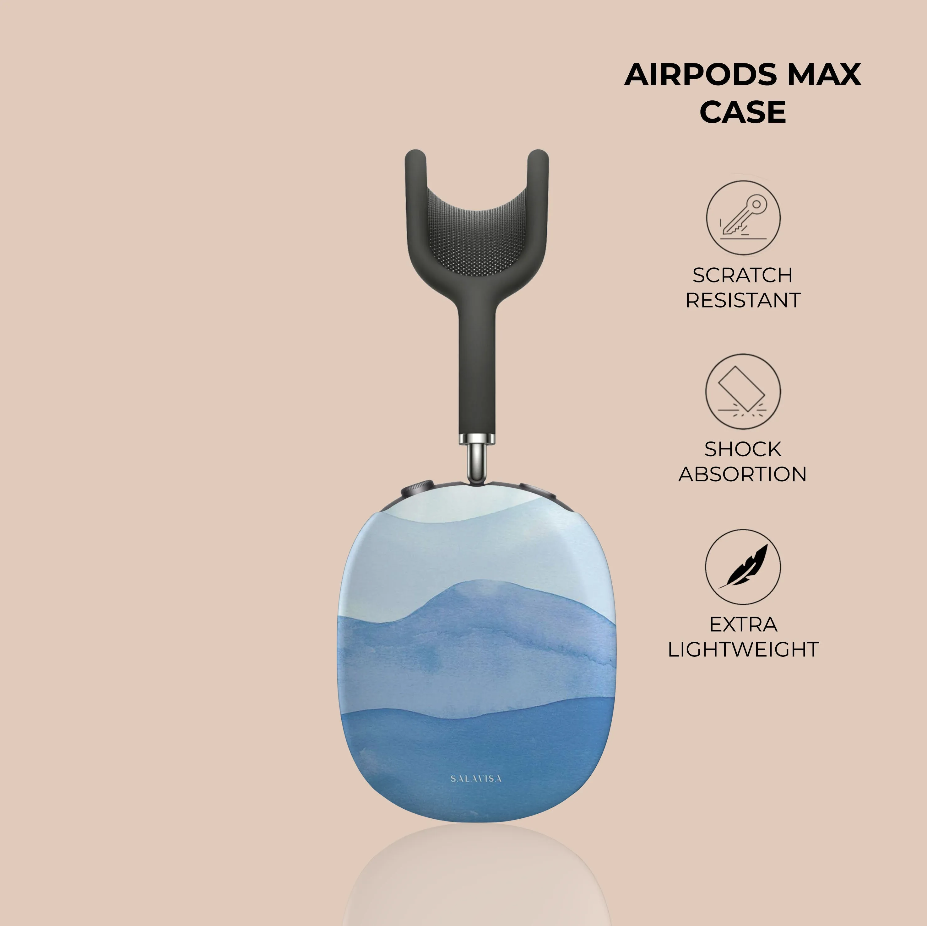 Affordable Luxury Ocean Blue Watercolor AirPods Max Case  Ends Soon!