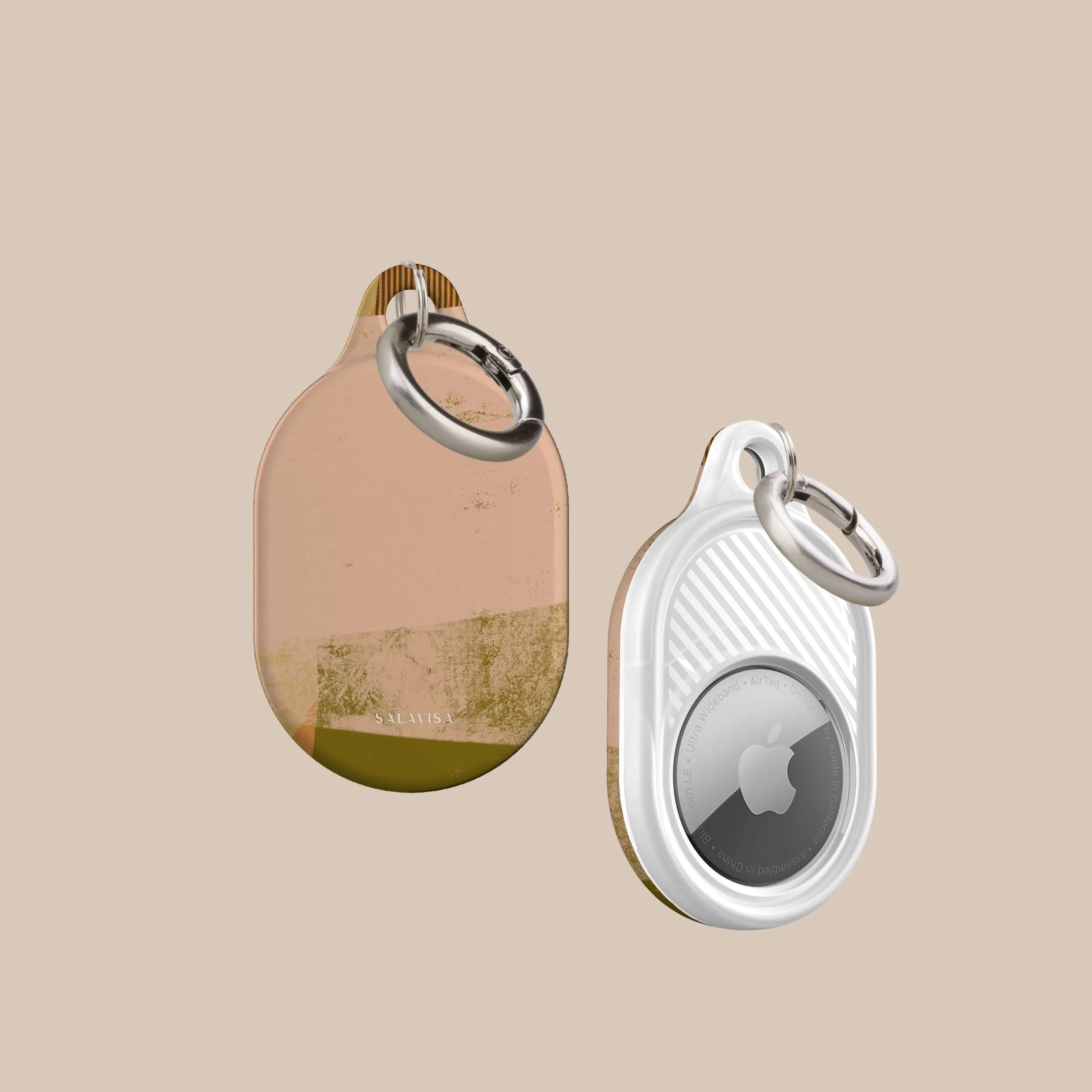 Affordable Luxury Olive Green Organic AirTag Holder  Last Few Pieces!