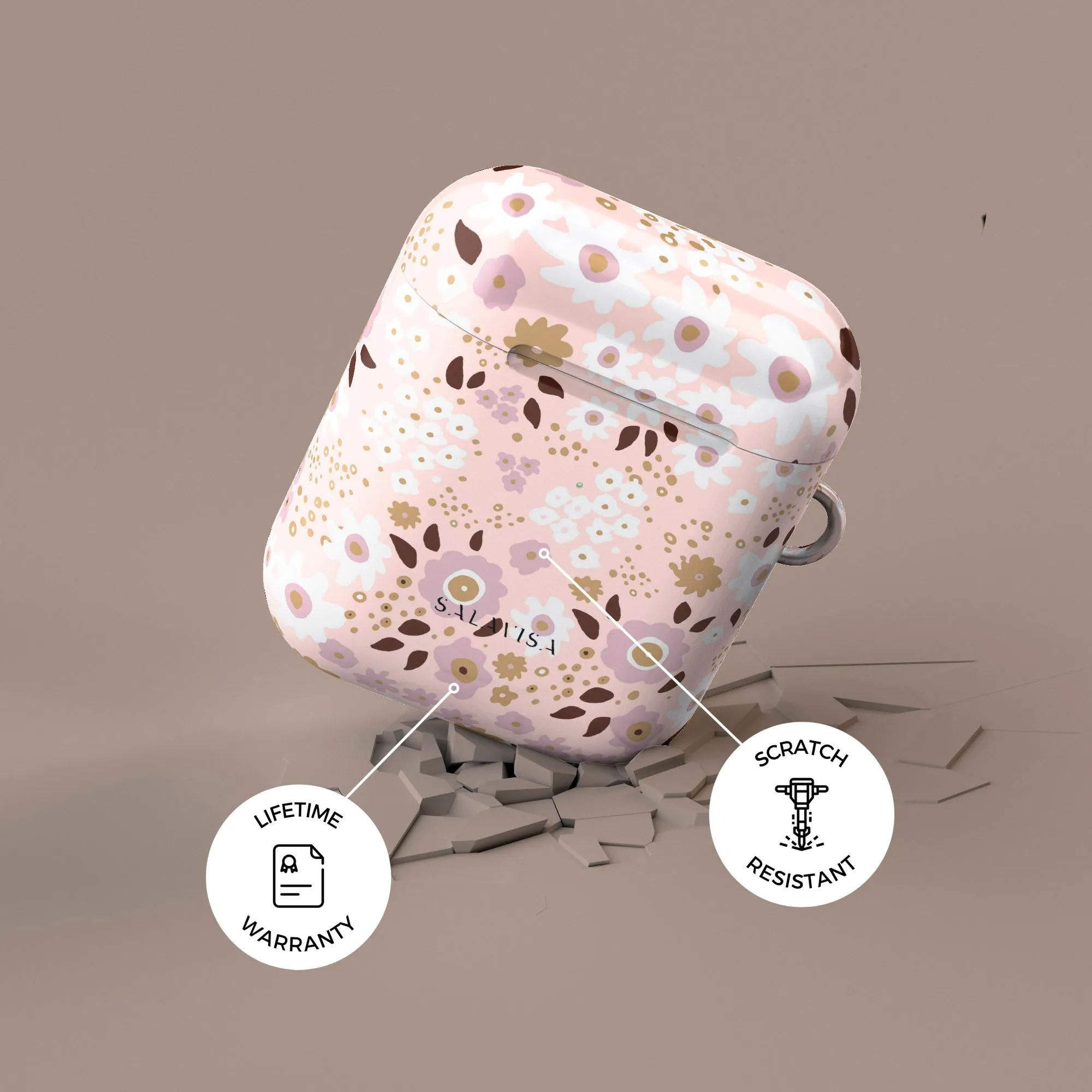 Affordable Luxury Pink Ditsy AirPods Case  Last Chance!