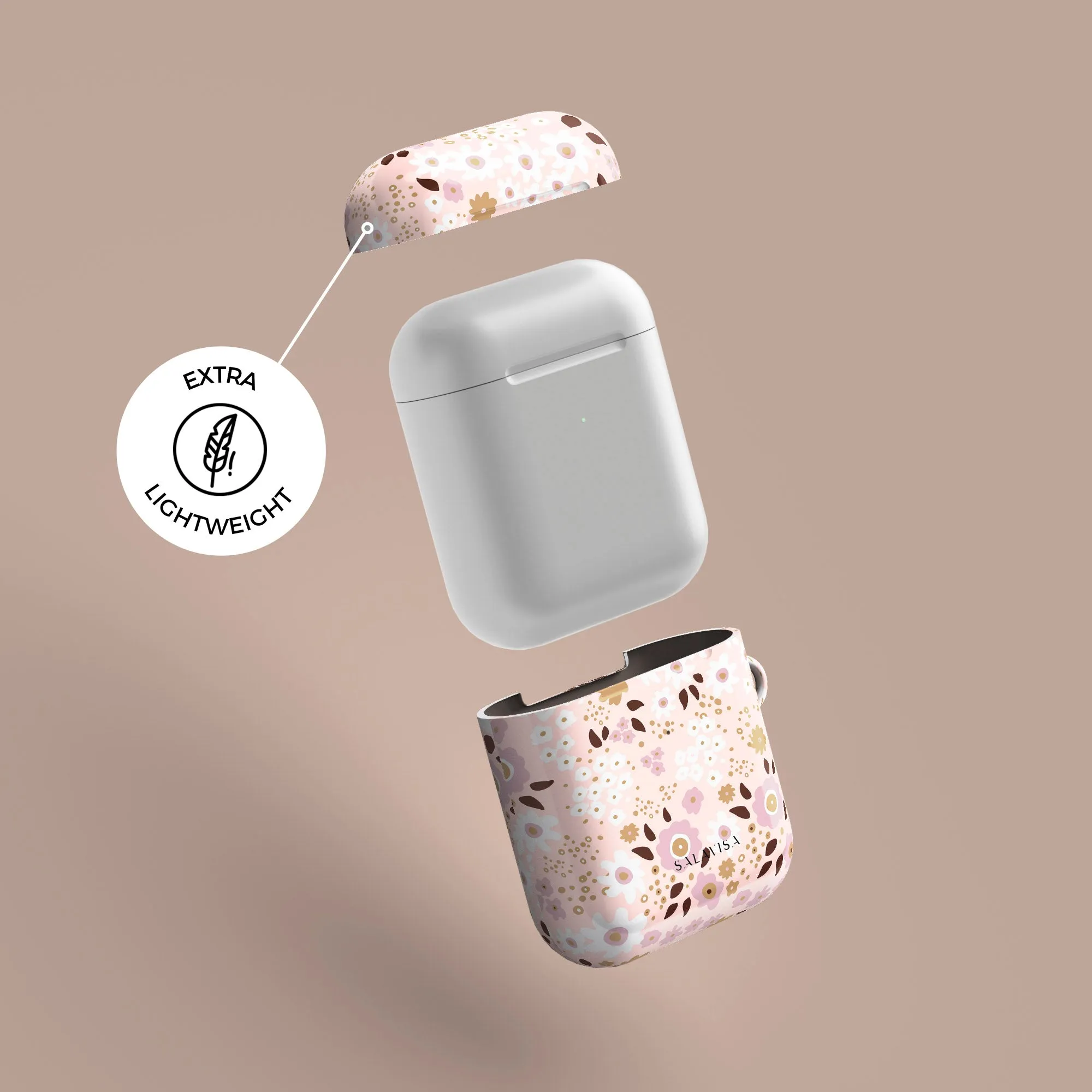 Affordable Luxury Pink Ditsy AirPods Case  Last Chance!