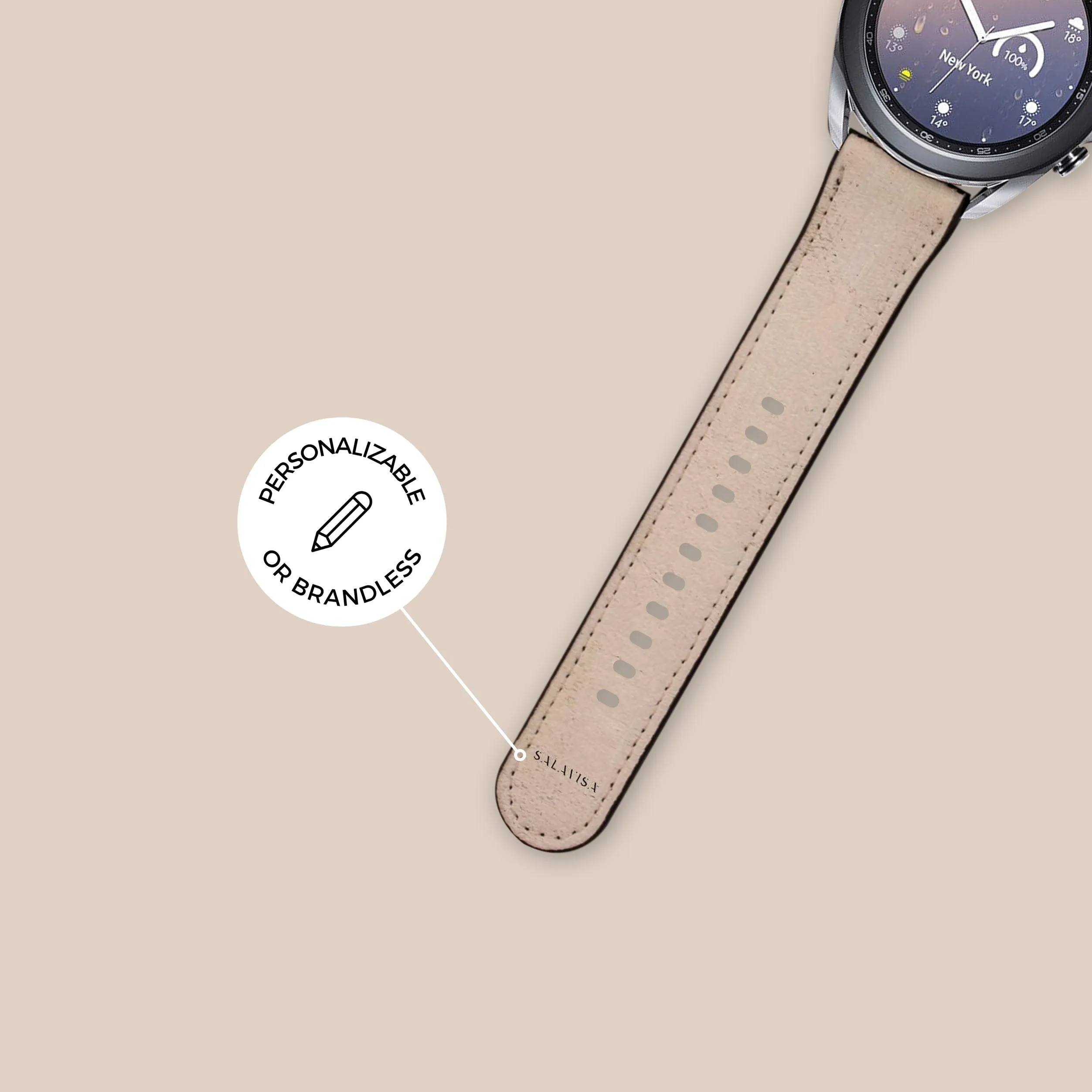 Affordable Luxury Rose Beige Clay Galaxy Watch Band  Last Few Pieces!