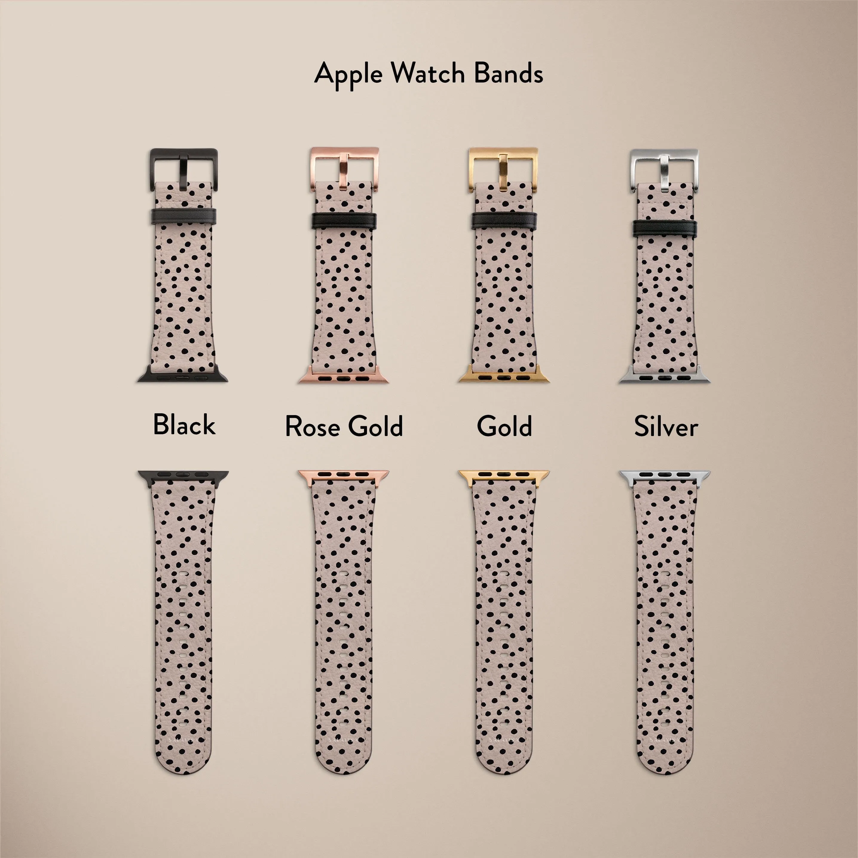 Affordable Luxury Rose Polka Dots Watch Strap  Stylish & Comfortable