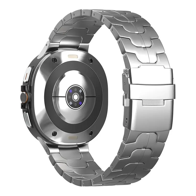 Affordable Luxury Samsung Galaxy Watch Ultra 'Iron' Titanium Strap (Silver)  Almost Sold Out!