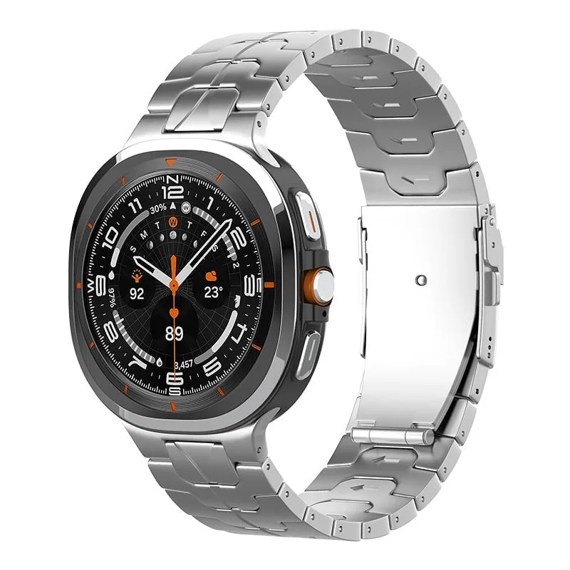 Affordable Luxury Samsung Galaxy Watch Ultra 'Iron' Titanium Strap (Silver)  Almost Sold Out!