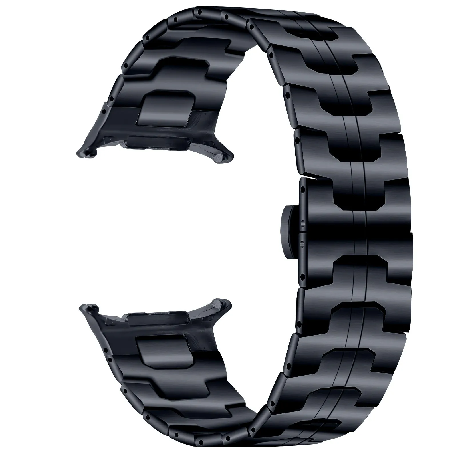 Affordable Luxury Samsung Galaxy Watch Ultra Steel Iron Strap (Titanium Gray)  Almost Gone!