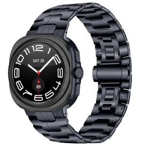 Affordable Luxury Samsung Galaxy Watch Ultra Steel Iron Strap (Titanium Gray)  Almost Gone!