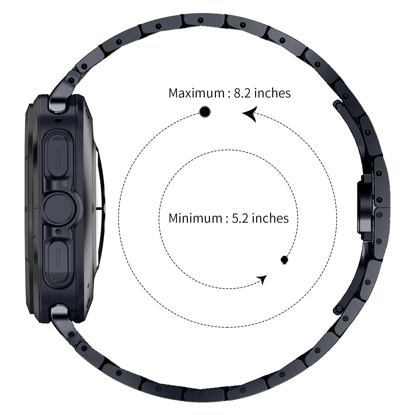 Affordable Luxury Samsung Galaxy Watch Ultra Steel Iron Strap (Titanium Gray)  Almost Gone!