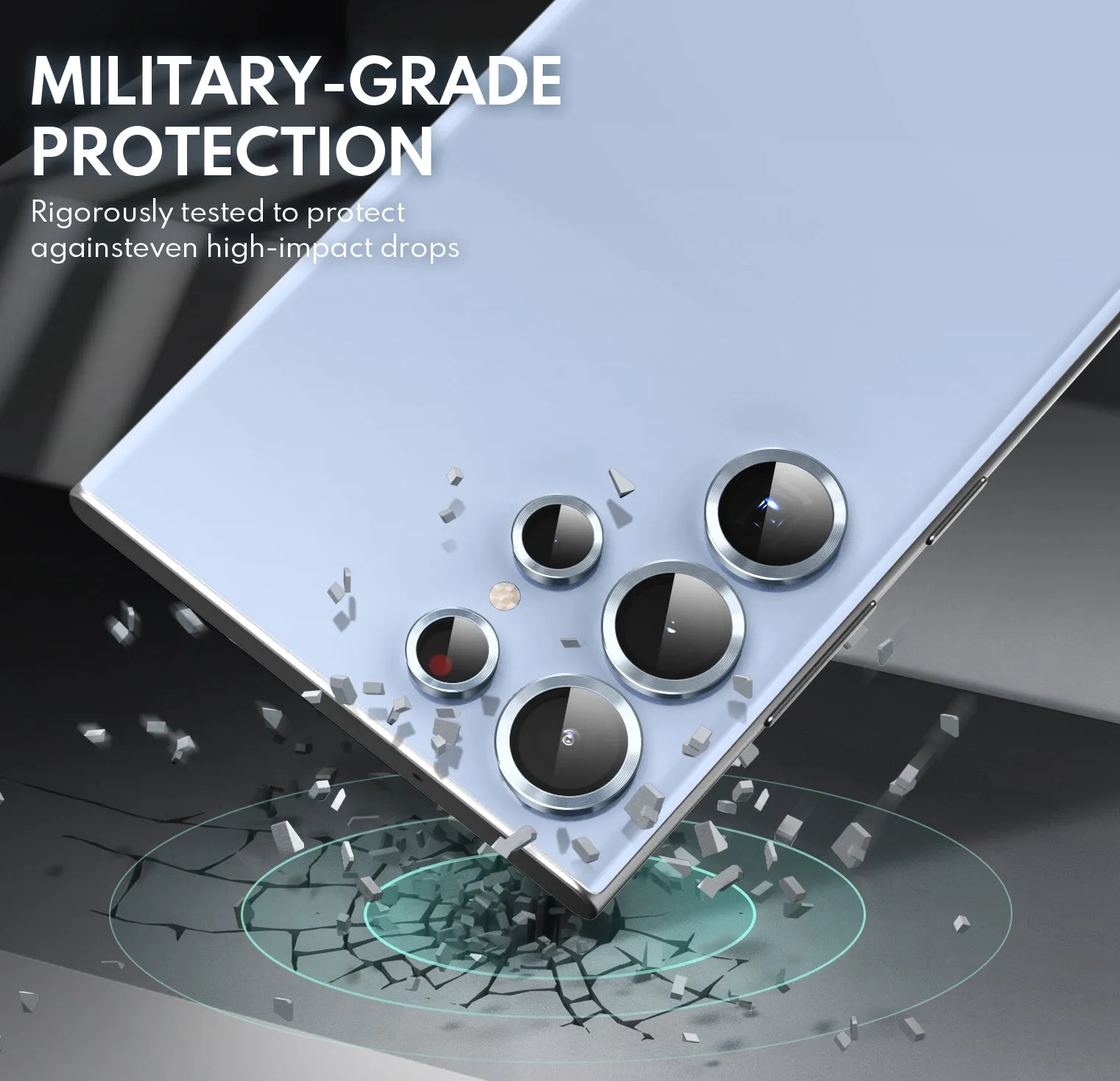 Affordable Luxury Tempered Glass Camera Lens Protector  for Galaxy S23 Ultra-Blue  Limited Availability!