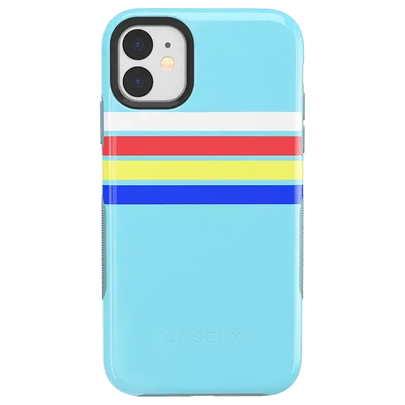 Affordable Luxury Totally Groovy | Teal Rainbow Stripes Color Block Case  Dont Miss Out!