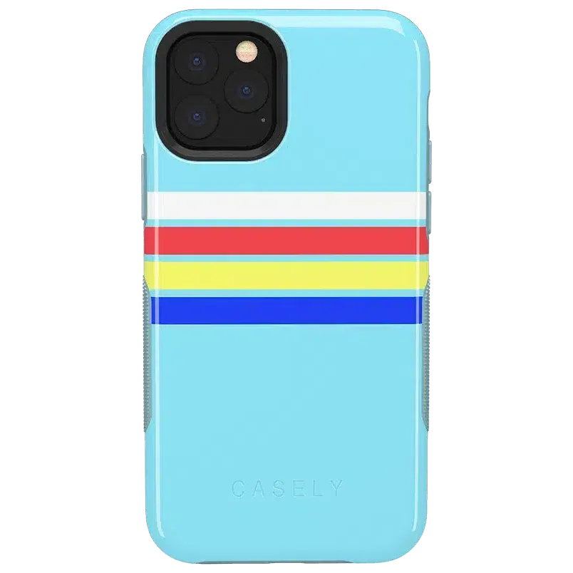 Affordable Luxury Totally Groovy | Teal Rainbow Stripes Color Block Case  Dont Miss Out!