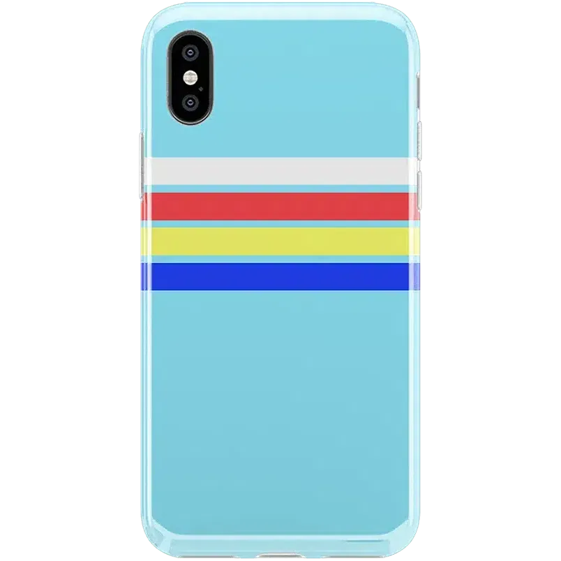 Affordable Luxury Totally Groovy | Teal Rainbow Stripes Color Block Case  Dont Miss Out!