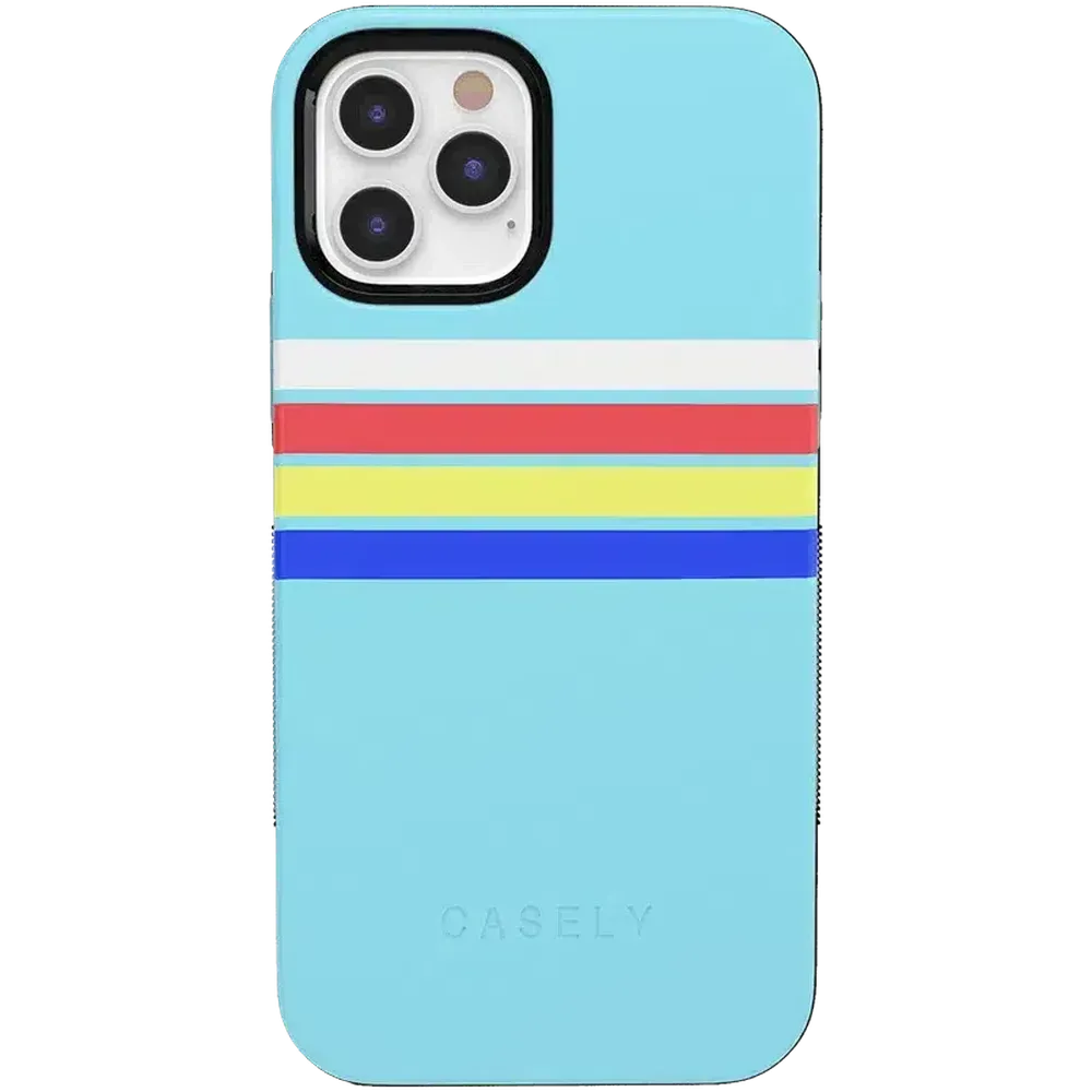 Affordable Luxury Totally Groovy | Teal Rainbow Stripes Color Block Case  Dont Miss Out!