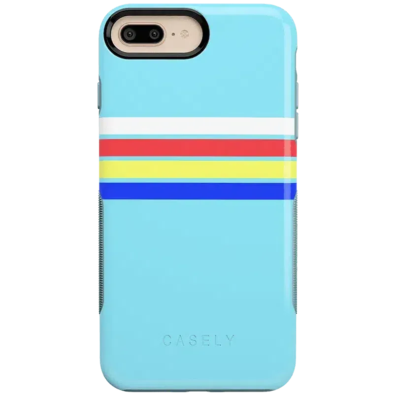 Affordable Luxury Totally Groovy | Teal Rainbow Stripes Color Block Case  Dont Miss Out!