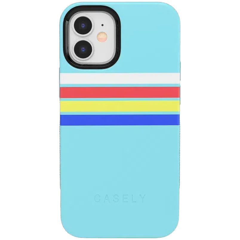 Affordable Luxury Totally Groovy | Teal Rainbow Stripes Color Block Case  Dont Miss Out!