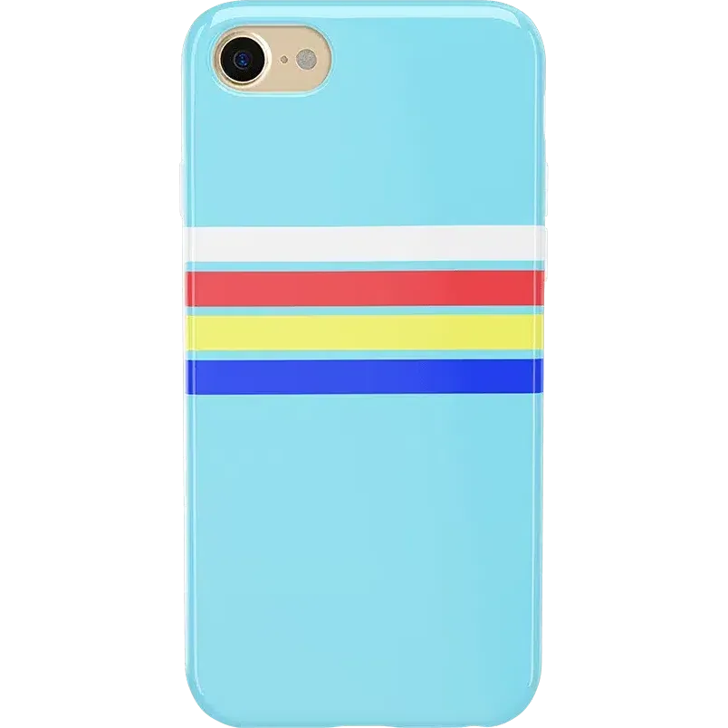 Affordable Luxury Totally Groovy | Teal Rainbow Stripes Color Block Case  Dont Miss Out!