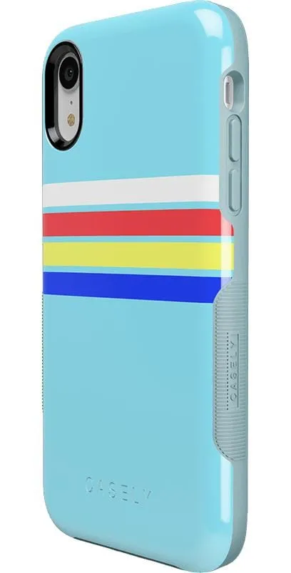 Affordable Luxury Totally Groovy | Teal Rainbow Stripes Color Block Case  Dont Miss Out!