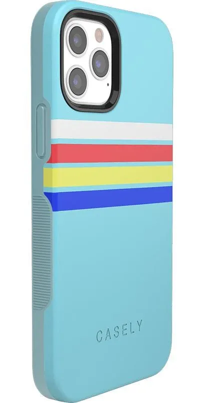 Affordable Luxury Totally Groovy | Teal Rainbow Stripes Color Block Case  Dont Miss Out!