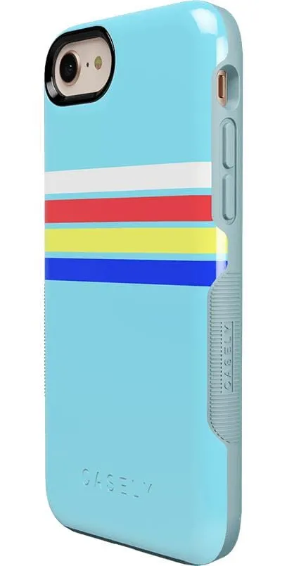 Affordable Luxury Totally Groovy | Teal Rainbow Stripes Color Block Case  Dont Miss Out!
