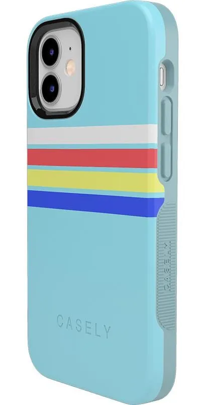 Affordable Luxury Totally Groovy | Teal Rainbow Stripes Color Block Case  Dont Miss Out!