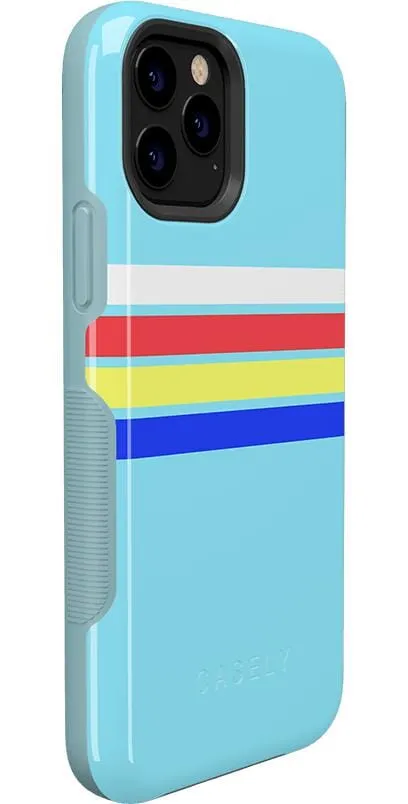 Affordable Luxury Totally Groovy | Teal Rainbow Stripes Color Block Case  Dont Miss Out!