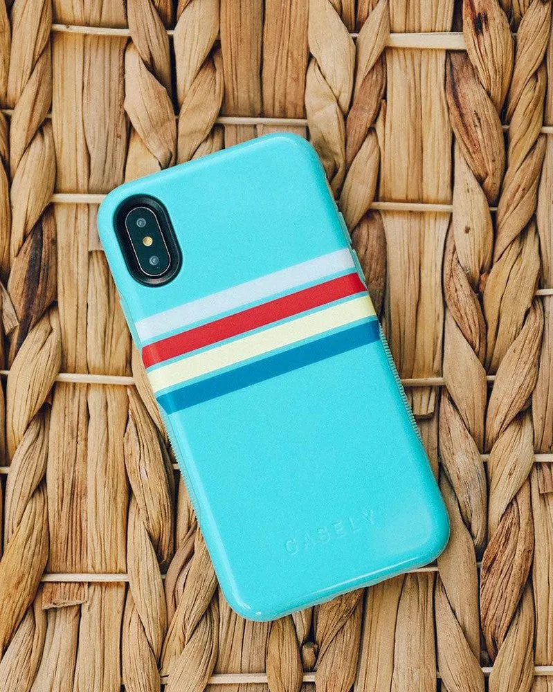Affordable Luxury Totally Groovy | Teal Rainbow Stripes Color Block Case  Dont Miss Out!