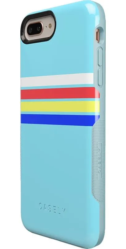 Affordable Luxury Totally Groovy | Teal Rainbow Stripes Color Block Case  Dont Miss Out!