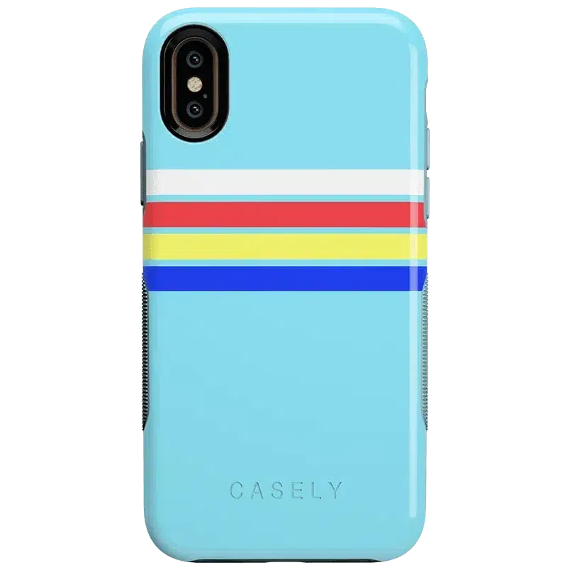 Affordable Luxury Totally Groovy | Teal Rainbow Stripes Color Block Case  Dont Miss Out!