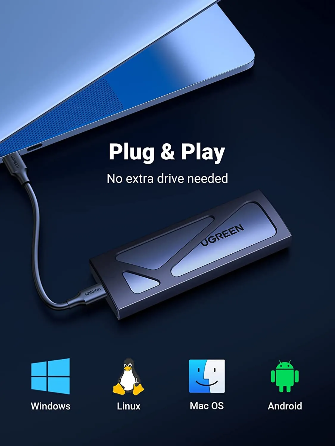 Affordable Luxury UGREEN M.2 NVMe SSD Enclosure Adapter  Last Few Pieces!